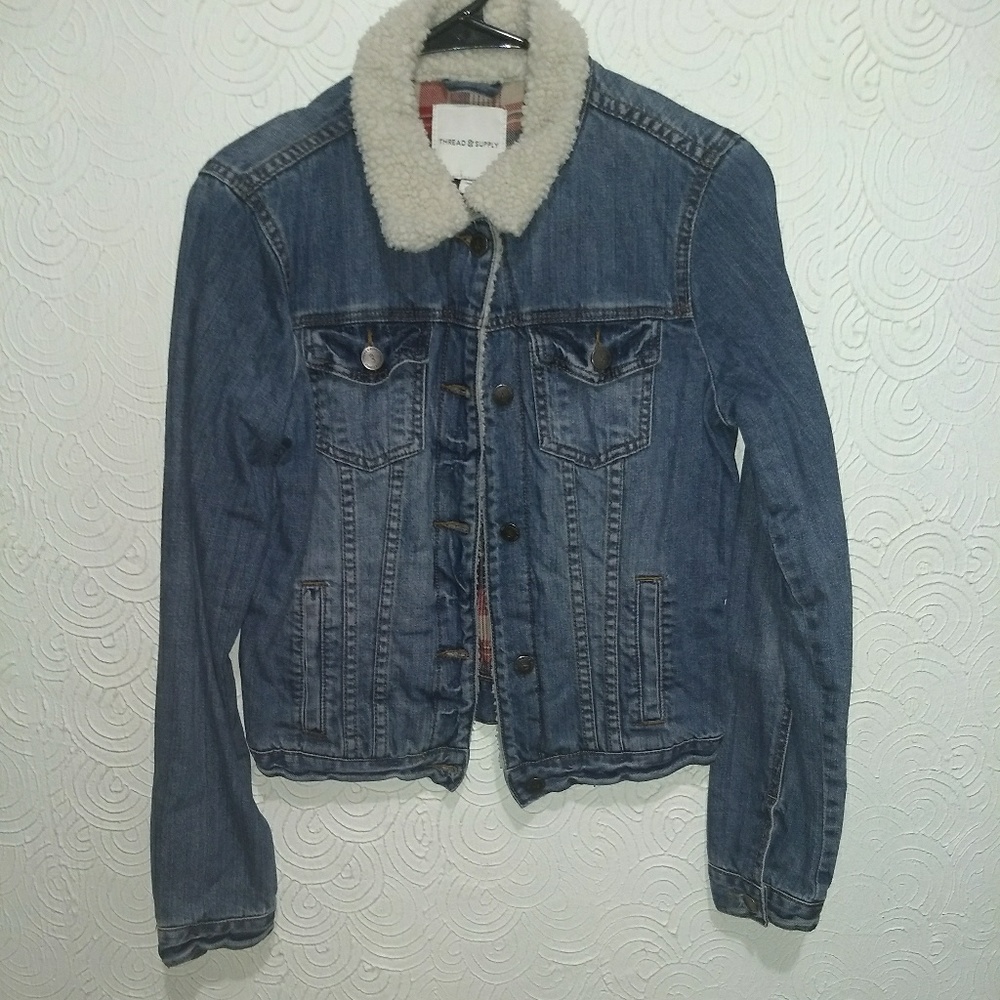 Faux fur collar jacket